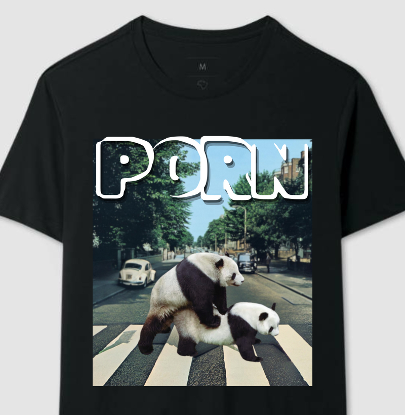 Camiseta Porn PANDA Abbey Road| Fantástico Mundo da Biologia