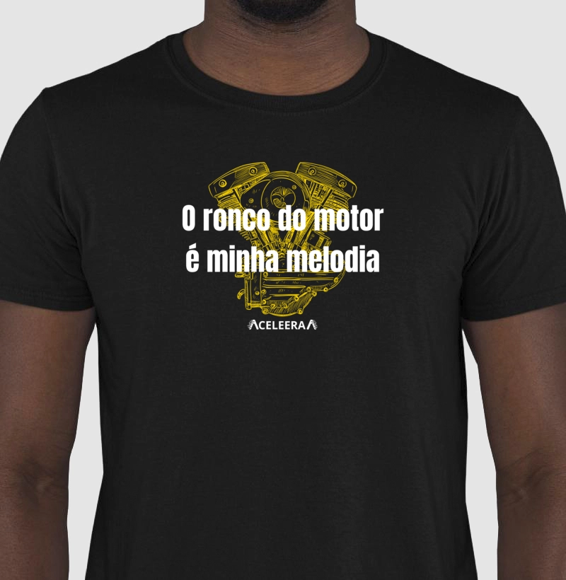 RONCO DO MOTOR É MINHA MELODIA - PTO - FUNDO COLOR - MASC/ FEM