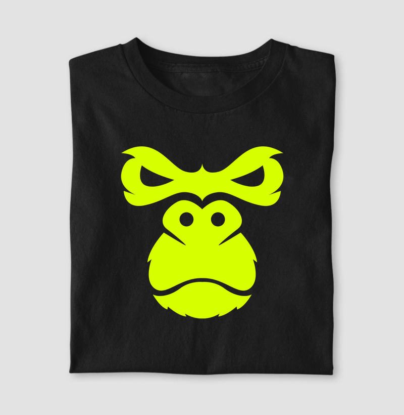 Camiseta Animalis Gorila Frontal 100% Algodão