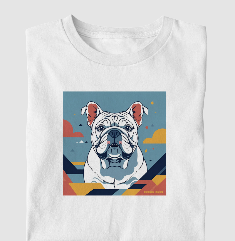 Bulldog fundo colorido