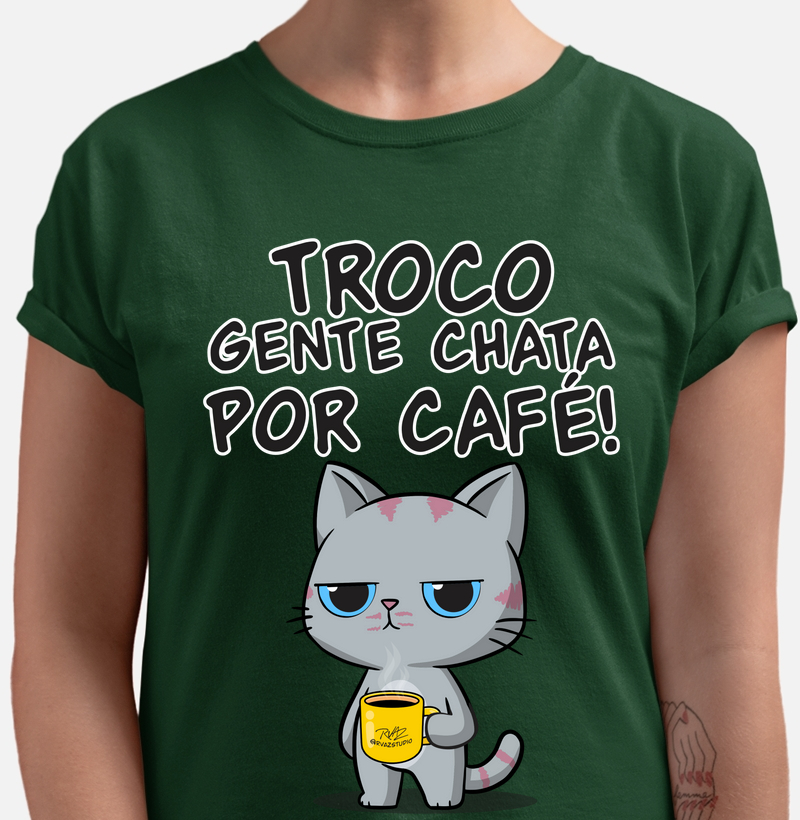 Camiseta Gato Sincero Café