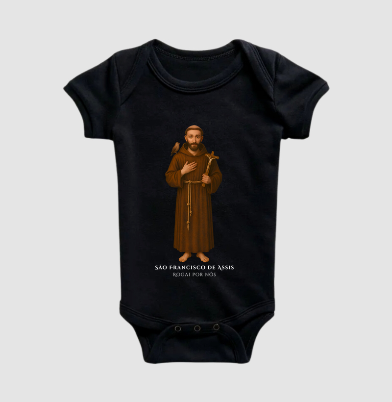 Camiseta Católica - São Francisco de Assis - Rogai por nós