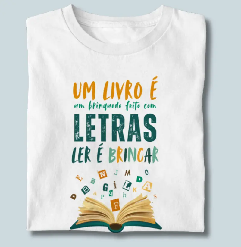 Camiseta Ler é brincar | Rubem Alves