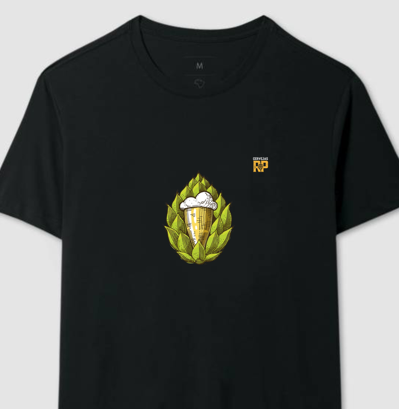 Camiseta Lúpulo com Copo de Cerveja ES