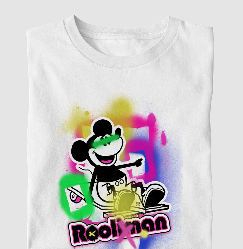 Camiseta rolimã grafiti