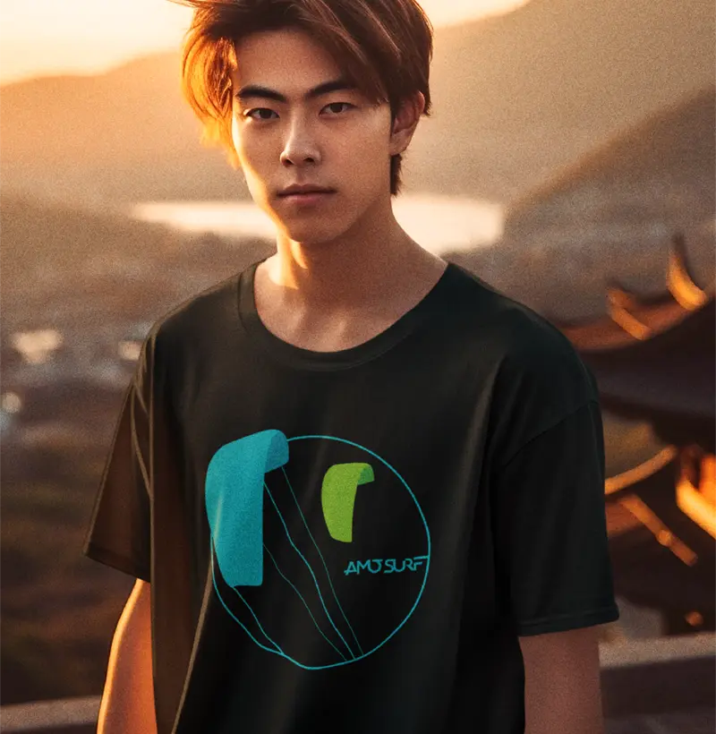 CAMISETA AMO SURF KITE E CÍRCULO MASCULINA
