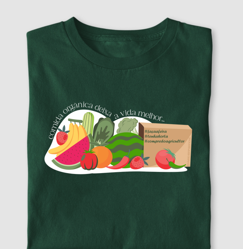 T-shirt Comida orgânica deixa a vida melhor