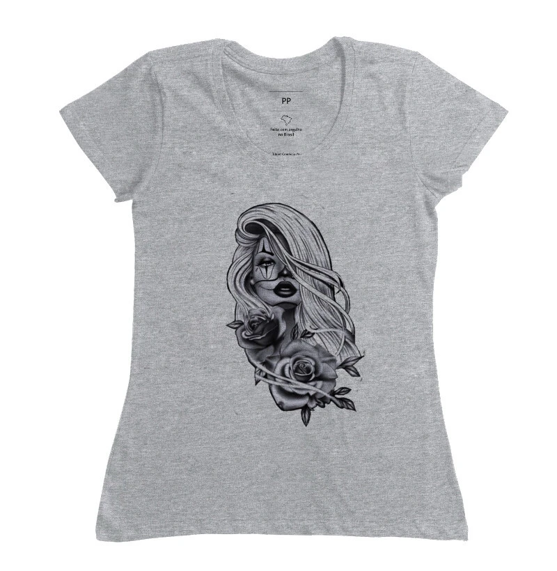 Camiseta Feminina Mulher & Rosas