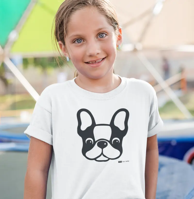 100 - Camiseta Infantil Buldoguinho