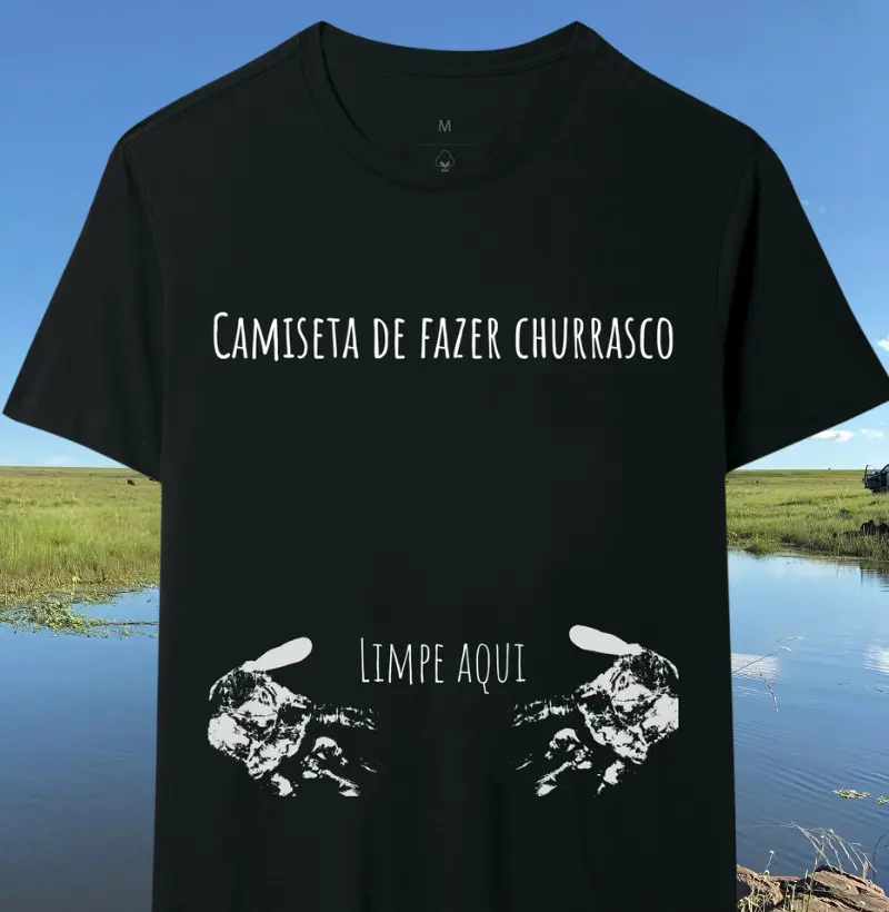 Camiseta de fazer churrasco
