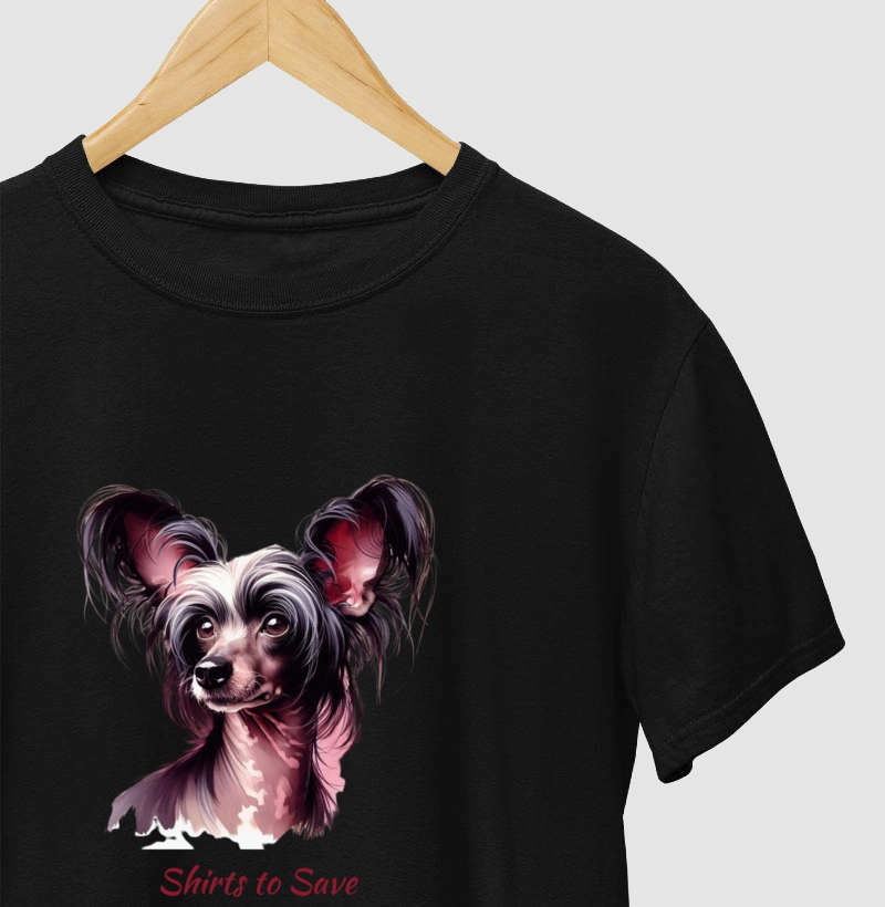 Camiseta Cão de Crista Chinês