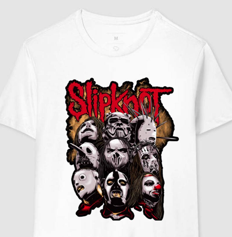 Camiseta Slipknot - Máscaras Integrantes 