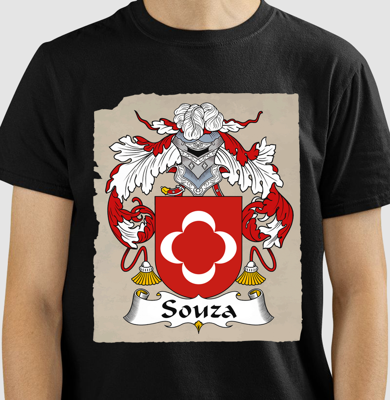 Camiseta Brasão Família Souza Símbolo Heráldico