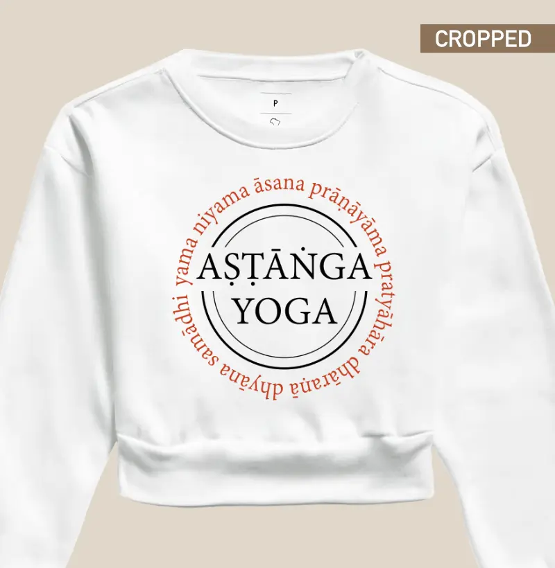 As 8 Partes do Astanga Yoga (moletom cropped)