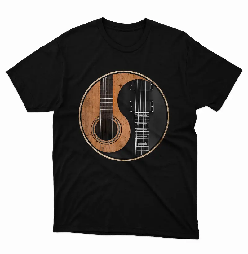Camiseta Harmonia dos Instrumentos: Guitarra e Violão