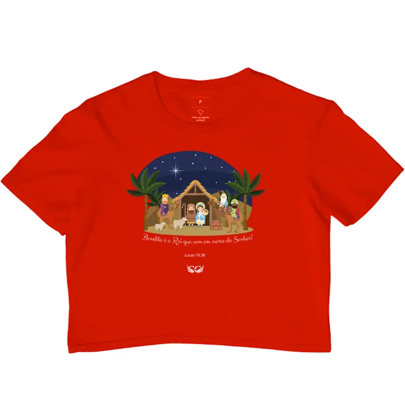 Croped de Natal Bendito o Rei que vem em nome do Senhor