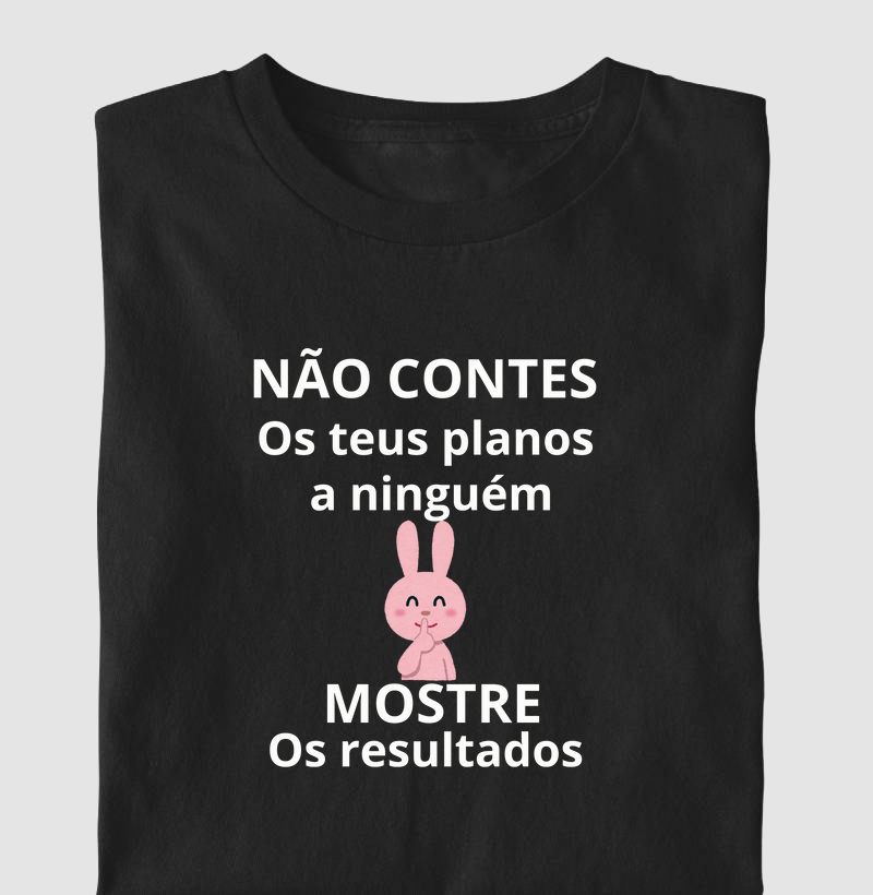 NÃO CONTES OS PLANOS A NINGUÉM MOSTRE OS RESULTADOS