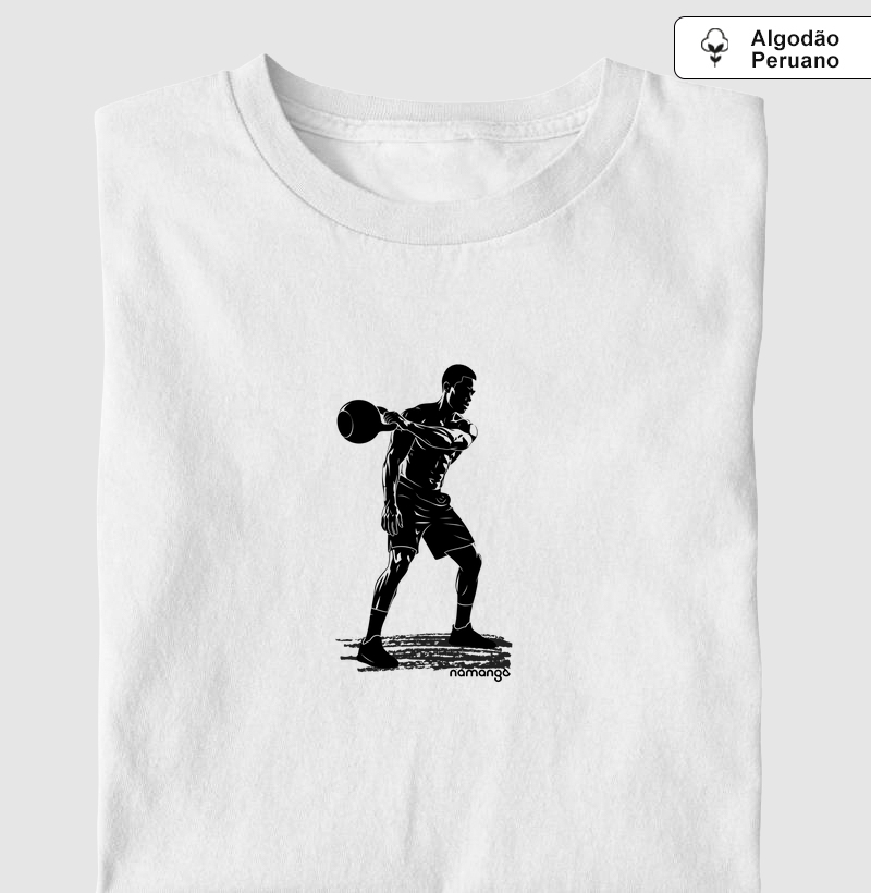 Camiseta CrossFit Kettlebell Swing Masculina – Na Manga
