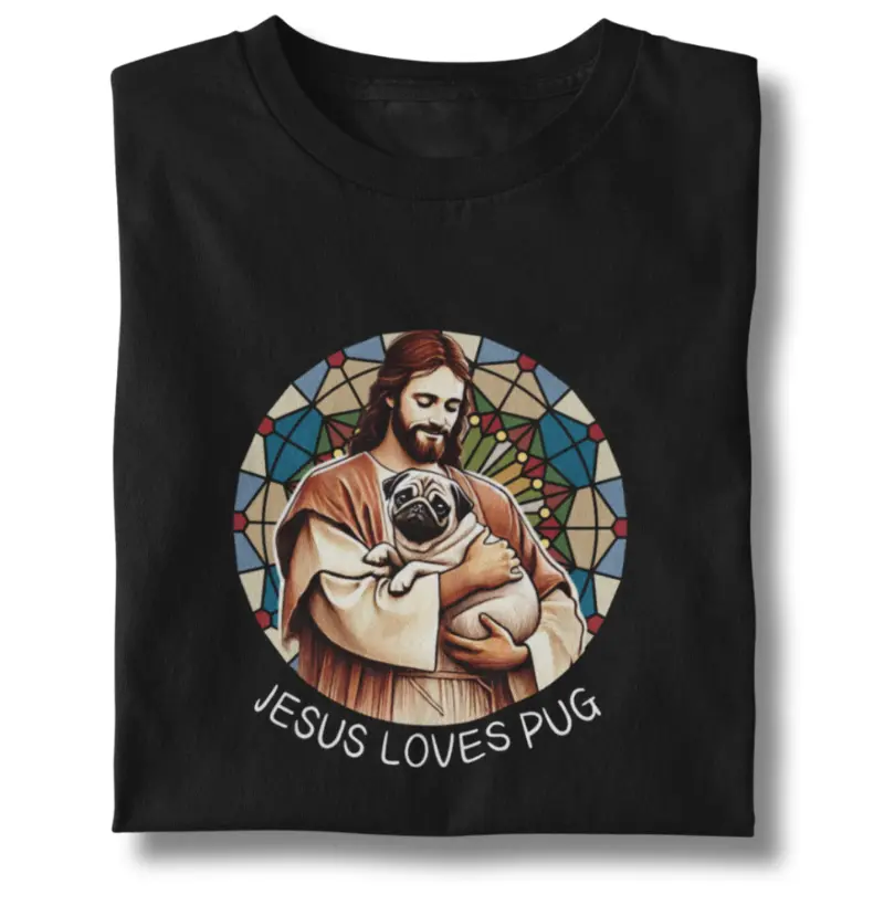Jesus loves pug