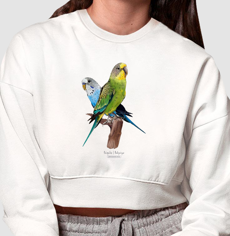 Love Friends - Periquitos - Moletom Cropped