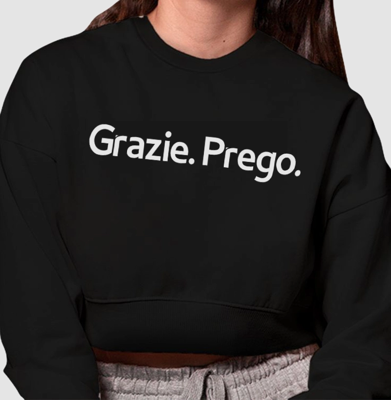 Grazie. Prego (Desc. abaixo no PIX)