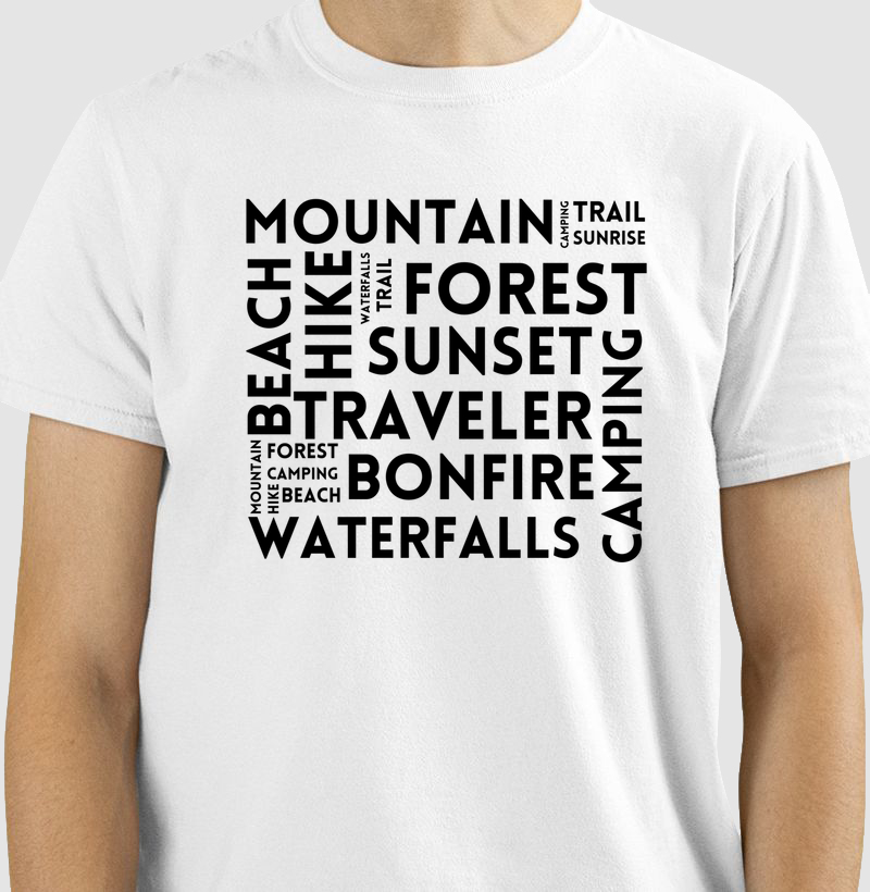 Mountain, hike and trail - tag cloud