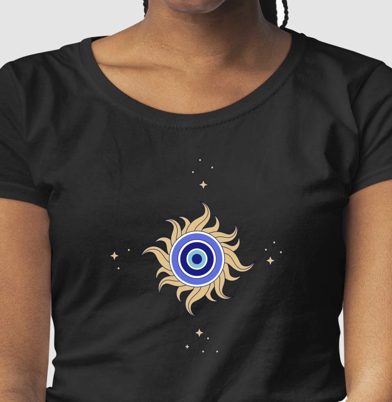 Camiseta Feminina Sol com Olho Grego - Reserva INK 