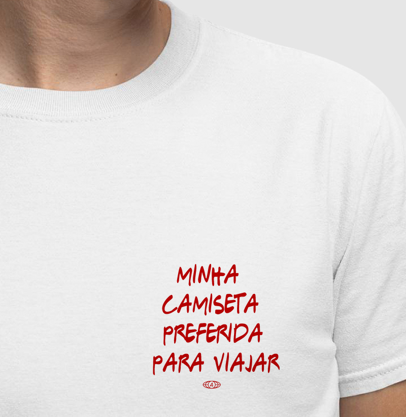 Minha camiseta preferida para viajar