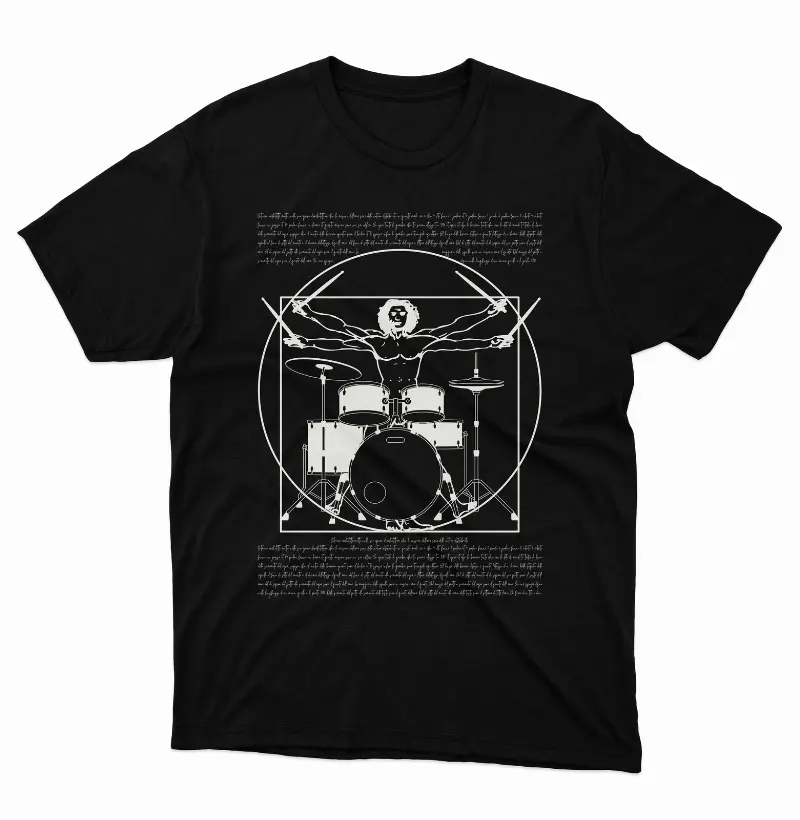 Camiseta O Baterista Vitruviano