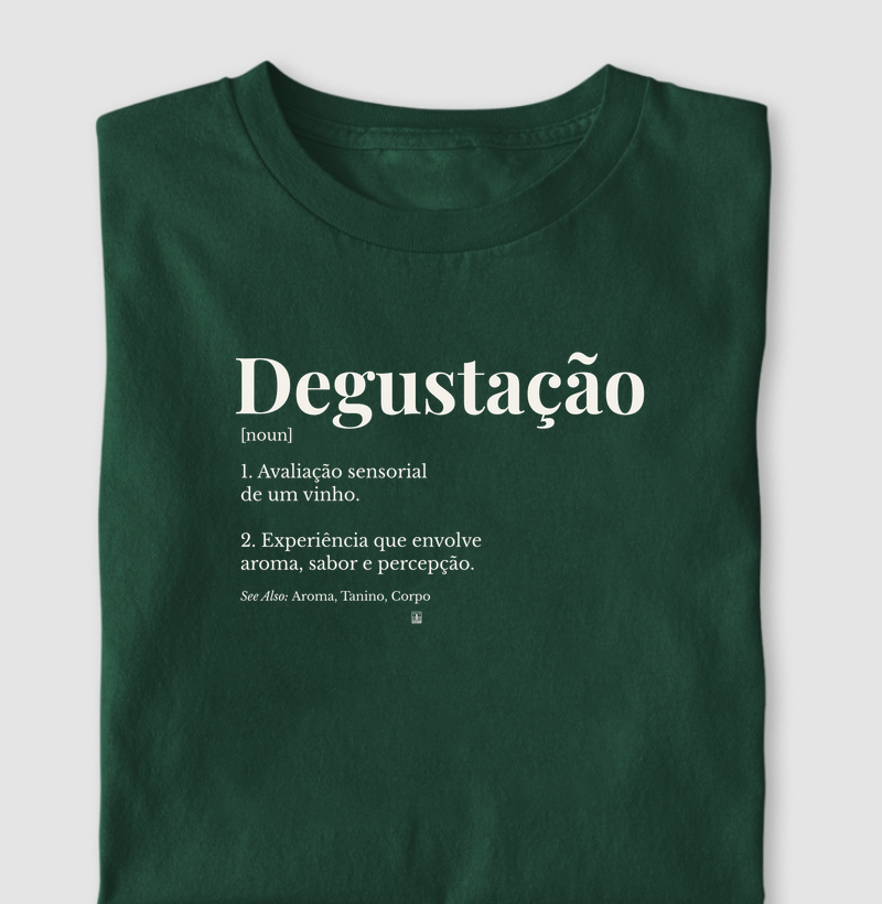 Camiseta Degustação — Wine Dictionary