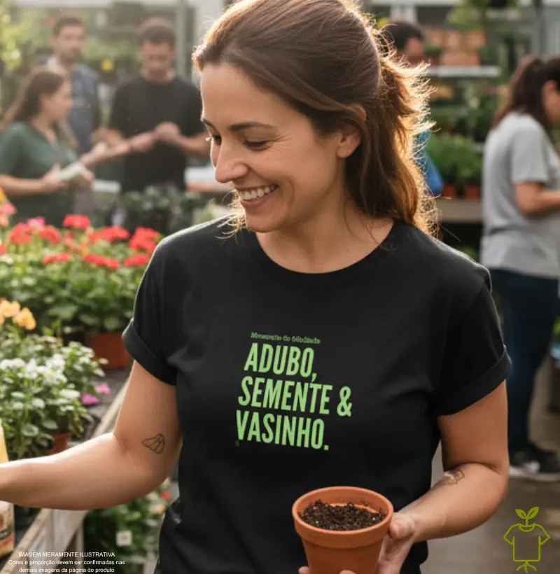 Adubo, semente e vasinho