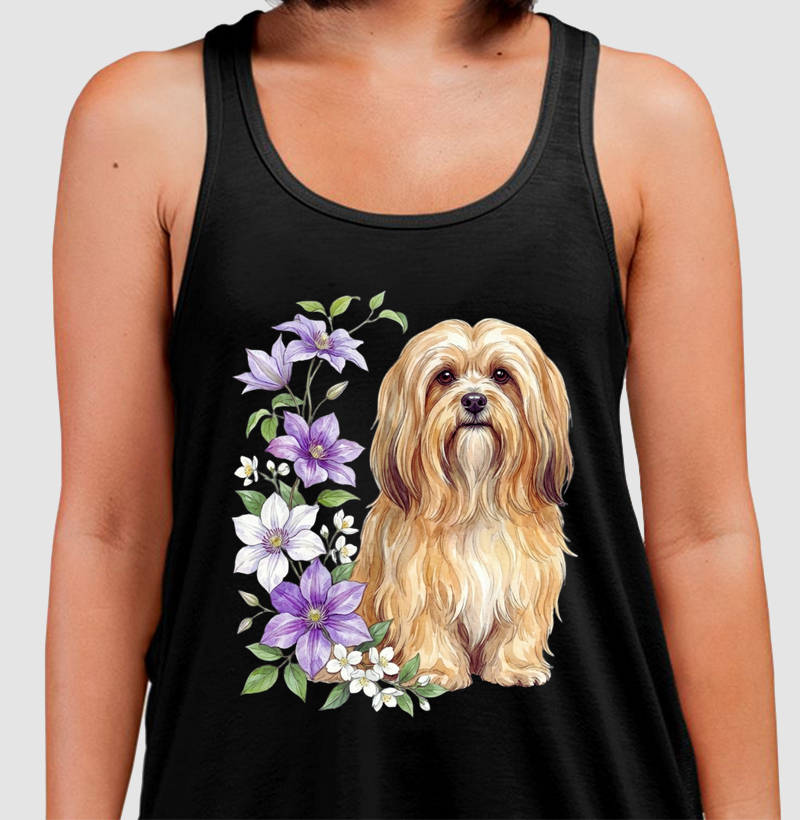Lhasa Apso Floral Delicadeza