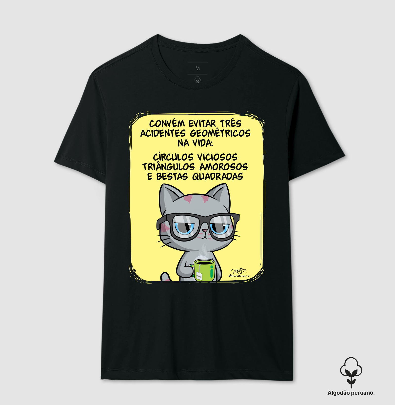 Camiseta Gato Sincero Geometria