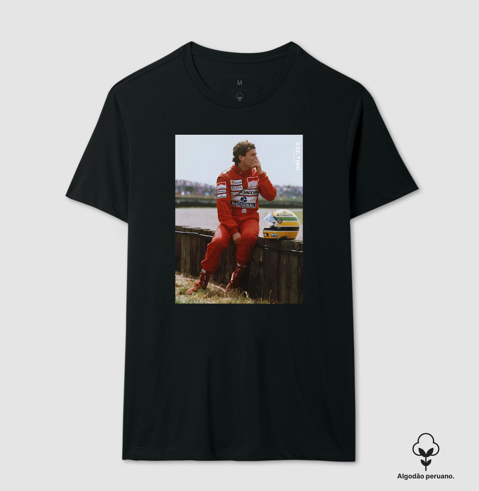 Camiseta Algodão Perunao Ayrton Senna - Silverstone