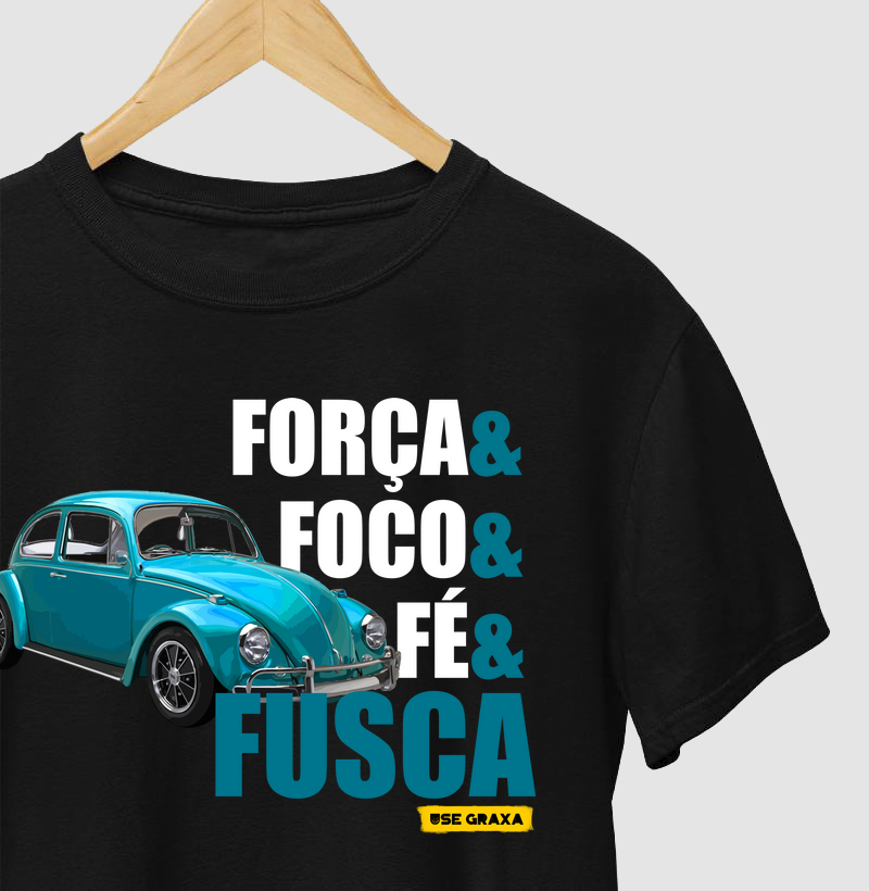Força Foco Fé Fusca Azul 