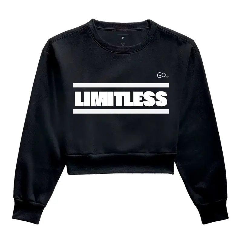 Moletom Cropped Limitless  Go vip