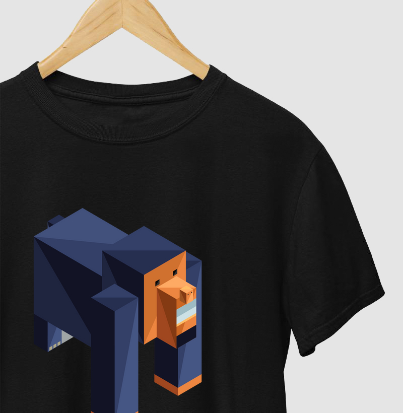 Camiseta Animalis Gorila Minecraft 100% Algodão