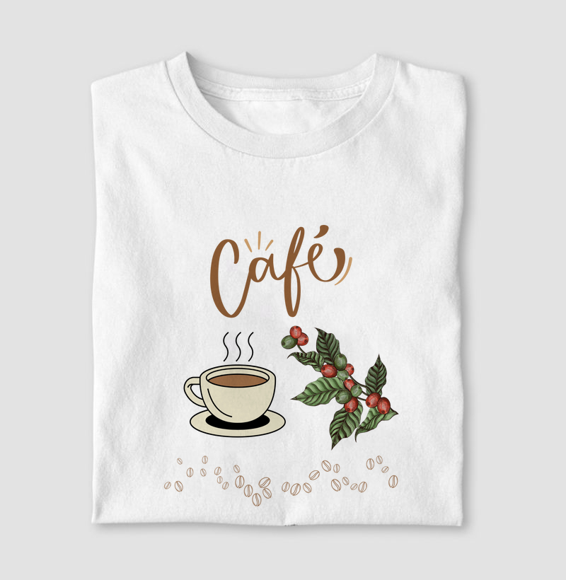 Camiseta Café e grãos