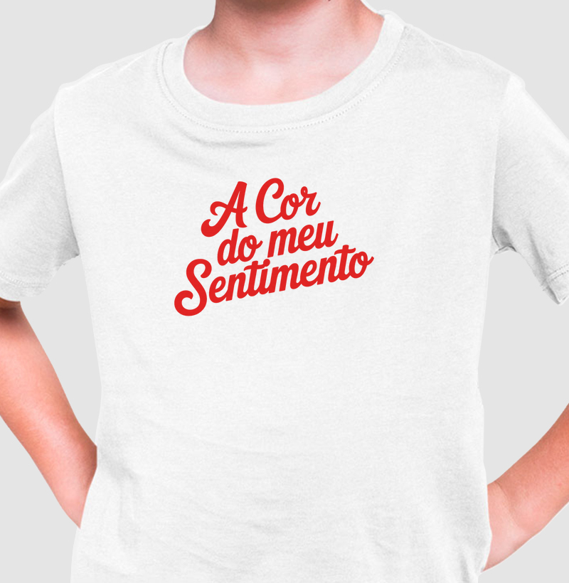 Camiseta Infantil "A cor do meu sentimento"