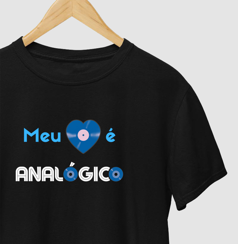 MEU CORAÇÃO É ANALÓGICO - Azul e Branco