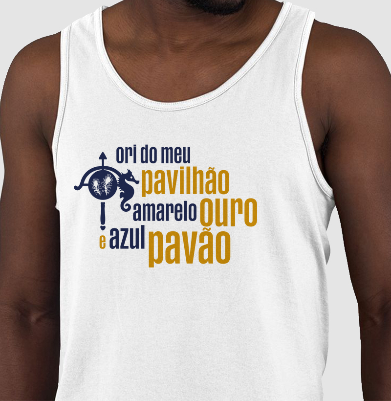Regata - Ori do meu pavilhão amarelo ouro e azul pavão