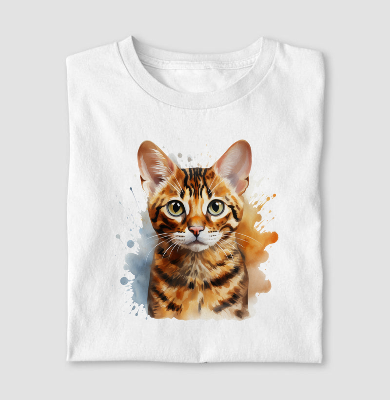 Gato de Bengala aquarela