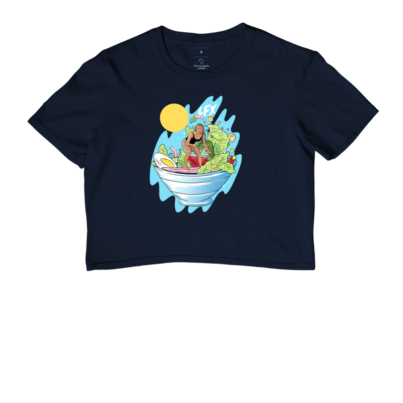 Cropped Mulher Surfista na Salada V01