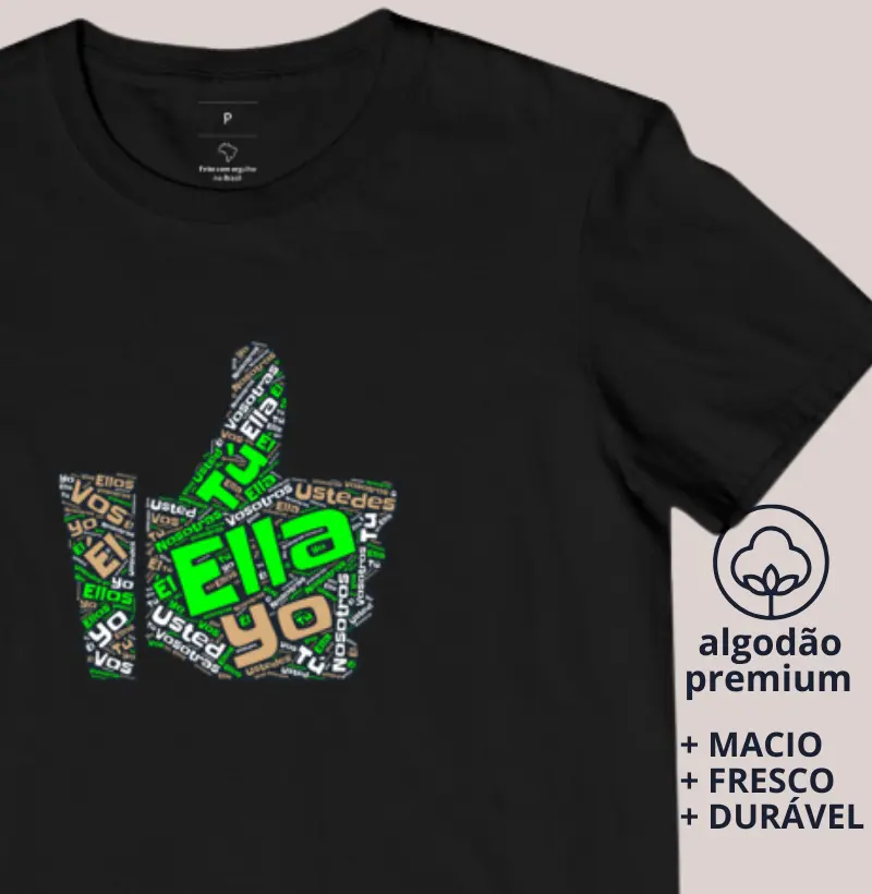 Camiseta Pronomes em Espanhol