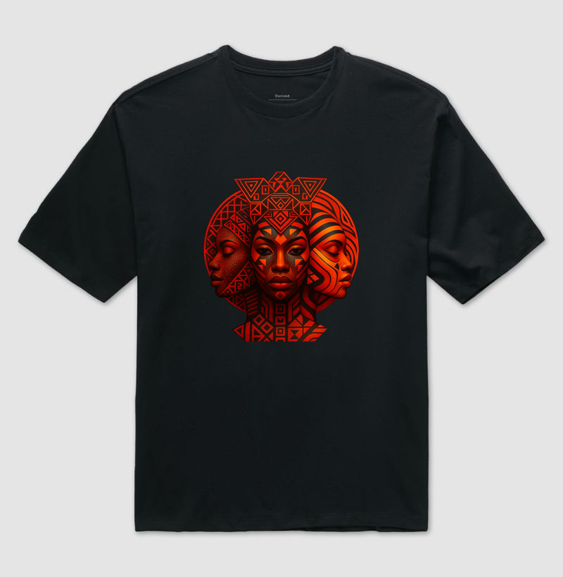 Camiseta Original Afrofuturismo Rostos