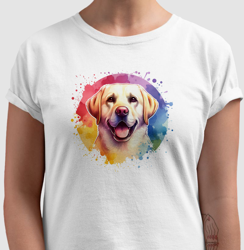 Camiseta OMD - Labrador Aquarela Splash
