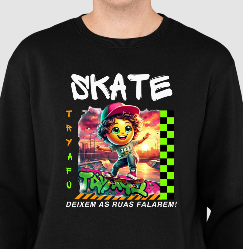 🔥 "Moletom Careca" Premium Estampa Exclusiva Try Afú - "Deixem as Ruas Falarem" -  Suéter Moletom Estilo e Atitude nas Ruas! 🔥