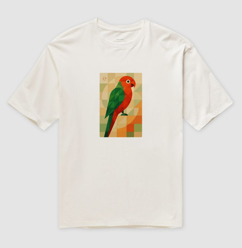 Camiseta Oversized - King Parrot Geométrico