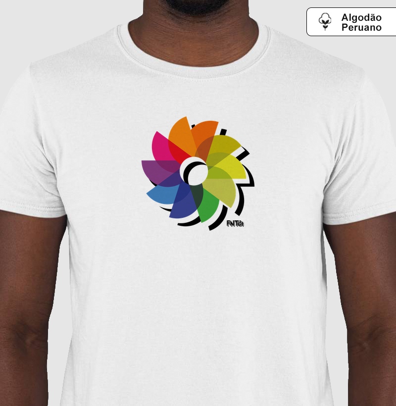 T-SHIRT "DIA" / FLOR DO SOL 2 (ALGODÃO PERUANO)