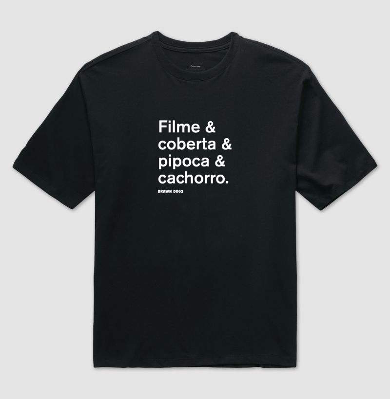 Filme & coberta & pipoca & cachorro